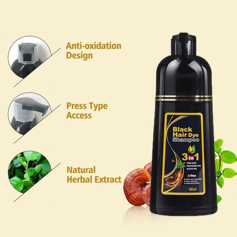 URBANMAC Herbal 3 in 1 Hair Dye Instant Black Hair