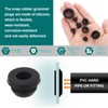 sourcing map 12Pcs Rubber Grommets, Mount Dia 9.5mm ID 6.5mm