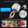 REETOMETAL Heavy Duty Security Chain with Hidden Shackle Lock, 6