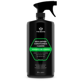 TriNova Faux Leather Cleaner & Conditioner - Keep Seats, Jackets, Handbags, Couches, Shoes, Boots & More Looking New- 18fl oz