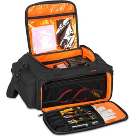 TORIBIO RC Car Bag for 1/14, 1/16 and 1/18 Car, Storage Bag for RC Cars with Bottom Clapboard for Support, Multipocket Protective RC Carry Case Tools Accessories, 15.4"x11.5"x7.4"