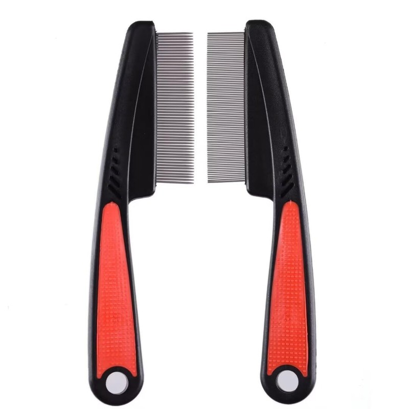 Msloosily 2 Pieces Dandruff Comb, Stainless Steel Fine Tooth Comb