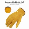 Leather Work Gloves for Men and Women Cowhide Gloves with