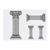 4 x 'Arabesque Roman Pillar ' Temporary Tattoos - Water