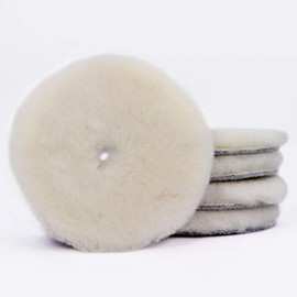 Brestol Lambskin Polishing Disc, Set of 5, 150 mm, Velcro Polishing Cover, Polishing Pad, Polishing Sponge, Lamb Polishing Pad, Lambskin Polishing Pad, Lambskin Polishing Pad