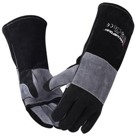 ARCCAPTAIN Welding Gloves Grill Gloves Heat / Fire Resistance from 932°F for Protection Work on Stick, Mig, Forge, BBQ, Grill, Fireplace, Baking and Stove Work