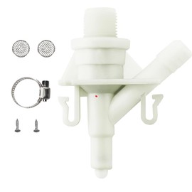 TOMOON RV Toilet Water Valve 385311641 for Dometic 300, 310, 320 RV Series Pedal Flush Toilets- Innovative Water - Saving Camper Toilet Valve Kit with Hose Clamp RV Toilet Parts