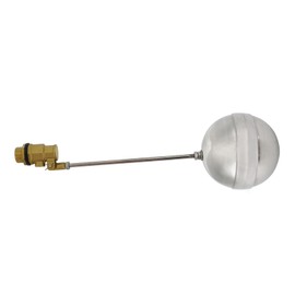 1/2" Threaded Float Ball Valve – Stainless Steel Float Valve with Brass Body, Automatic Shut-Off