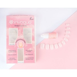 Invogue Full Cover Square Nails - 120pcs