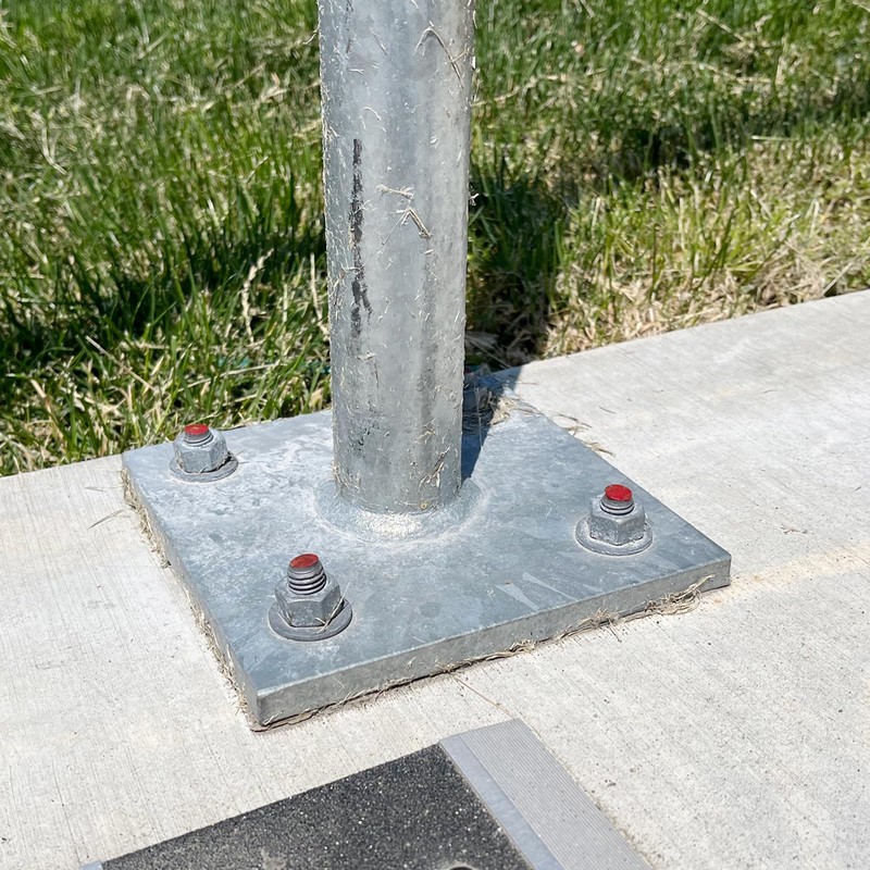 5" x 5" Steel Plate with Holes – 3/16" Thick,