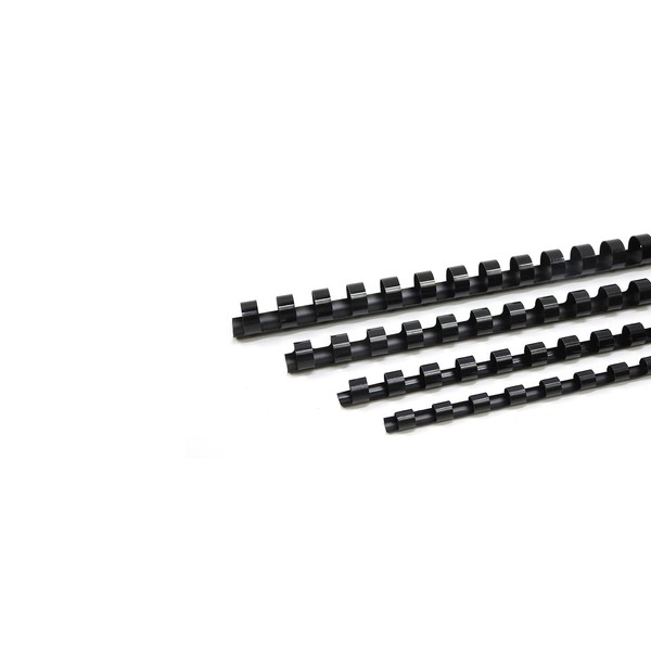 RAYSOONER CR-681012 Black Binding Ring, Multi Size, Hole Diameter: 0.5, 0.4, 0.3 inches (12 mm), 0.3 inches (8 mm), 0.2 inches (6 mm), A4 Size, 1 Box = 100 Pieces, Black