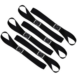 Soft Loop Tie Down Straps, Pack of 8 Lashing Loops, Heavy Duty Webbed Nylon Lashing Loops Straps, Tie Down Straps, Load Capacity 1000 Lbs, Suitable for Motorcycles, Bicycles, Roof Racks, Black