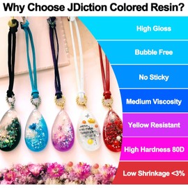 JDiction - Resina UV de color rojo, resina UV de 100 g, sin olor y resinas duras para hacer joyas, fundición de colores y manualidades de revestimiento