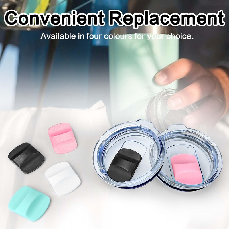 4Pack Magnetic Slider Replacement Block Compatible with YETI Rambler 10