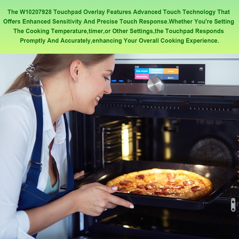 W10207928 Touchpad Control Panel Compatible with Whirlpool Range/Oven