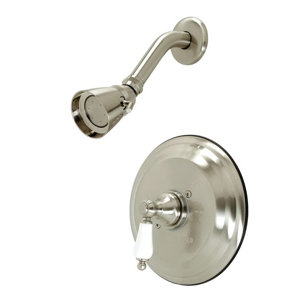 Kingston Brass KB3638PLSO Vintage Tub and Shower Faucet, 7-1/2-Inch, Brushed Nickel