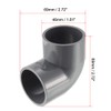 sourcing map PVC Pipe Fitting 40mm Slip Socket 90 Degree
