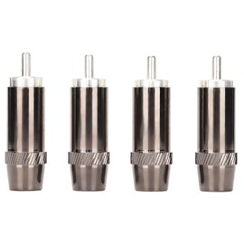 4pcs RCA Sound Plug Silver Plated RCA Male Plug Connector Professional Sound Equipment