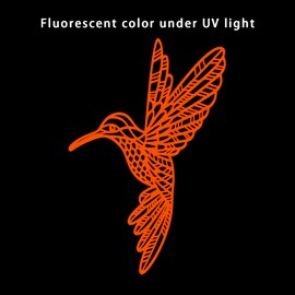 ZIRO Fluorescence PLA Filament 1.75mm, Luminous ONLY by UV Light, Glow Effect 3D Printer Filament PLA,1KG/2.2lbs Spool, Dimensional Accuracy +/- 0.03mm, Fit for Most FDM 3D Printers, Fluo Orange