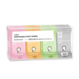 HOMIOVE 100 Pcs Compressed Disposable Face Towel Tablets, Cotton Compress Compact Towel Tablets Expandable Disposable Washcloths, Reusable Magic Towels Expands in Water Wash Cloths Wipes for Travel