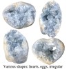 MOGEMT Large Blue Celestite Crystal Geode Raw Natural Healing Crystal