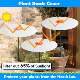 GFYYBKJ 3 Pack Plants Shade Cover for Outdoor Plants, 65% Sunblock Shade Cloth Outdoor, Garden Shade Disk Umbrella, Sun Shade for Plants, Prefect for Your Garden, Potted Plant, Live Plant Outdoor