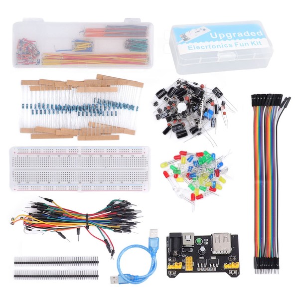 Electronic Component Kit Assortment Starter Kit with 830 Connection Points