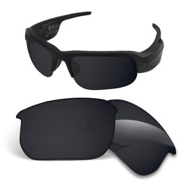 1.5MM Replacement Lenses Compatible With BOSE Tempo BMD0010 Smart Sunglasses, Anti-Scratch and Impact Resistant - Dark Black Polarized