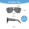 FINEPOTY Sunglasses for Women，3 PCS Classic 1970s Style Sunglasses with