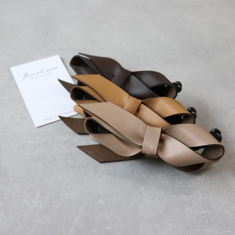 JewelVOX Hair Accessories, Faux Leather, Simple, Ribbon, Synthetic Leather, Banana