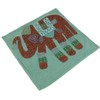 GURU SHOP Indian Cushion Cover, Embroidered Elephant Ethnostyle Cushion, Aqua,