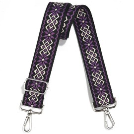 Correas cruzadas para monederos, correa de mano, correa ancha para el hombro, reemplazo ajustable, Plata Hardware-copo de nieve-912, 52 inches