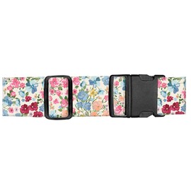 ASJHFDIR Luggage Straps for Suitcases, Adjustable Travel Belt, Durable Wide Luggage Strap, Cute Suitcase Strap Identifiers with Buckle, Bag Straps for Luggage, Colorful Cute Flowers