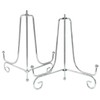 Hordion 2 Pack Plate Stand, 6 Inch Silver Iron Easel