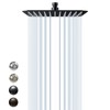 SR SUN RISE 10 Inch Rain Shower Head Matte Black