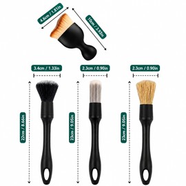 Car Detailing Brush Set for Interior Cleaning – 4–5 Piece Crevice & Vent Cleaning Brushes for Auto Detailing