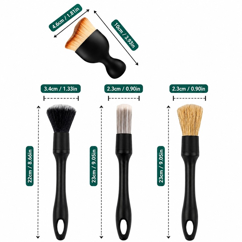Car Detailing Brush Set for Interior Cleaning – 4–5 Piece