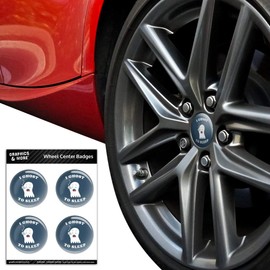 GRAPHICS & MORE I Ghost to Sleep Goes Funny Humor Tire Wheel Center Cap Resin-Topped Badges Stickers