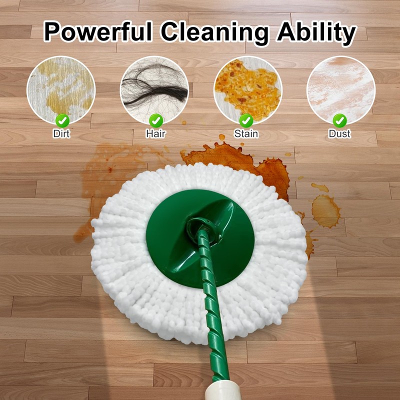 6 Pack Mop Head Replacement for Libman Tornado Spin Mop