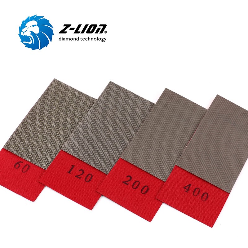 Z-LION 4 Pieces Diamond Abrasive Paper Sheets Diamond Sandpaper for