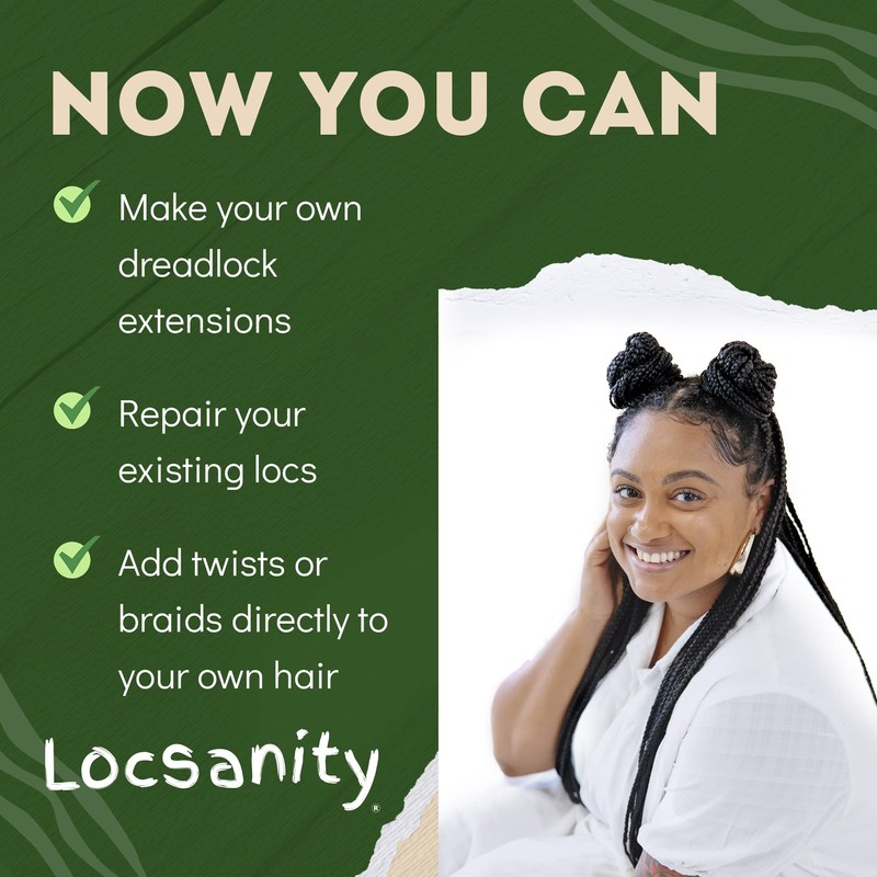 Locsanity Afro Kinky 100% Bulk Natural Human Hair - Braiding
