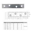 Pack of 5 Connecting Plates, 120 x 18 mm, Galvanised,