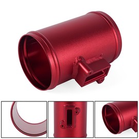 BARTOO Air Flow Meter Base MAF Sensor Mount Fit for Nissan Honda Civic Ford MAF 3 Inch Air Intake Sensor Meter Adapter, Red