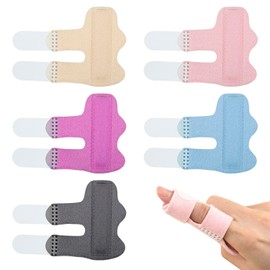 5PCS Trigger Finger Splints, Crooked Finger Straightener in 5 Colors, Trigger Finger Brace Support, Finger Support Brace for Broken, Strained, or Injured Fingers, Arthritis, and Sport Injuries