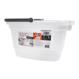 Casabella 4 Gallon Rectangular Bucket Translucent with Silver Handle