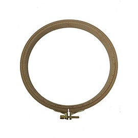 Nurge Premium Beech Wood Gold Clasp Embroidery Hoop 8mm (220mm = 8.66" ~ Approx 8")