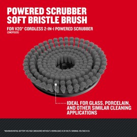 CRAFTSMAN Power Scrubber Soft Bristle Brush for V20 Cordless 2-in-1 Power Scrubber (CMCPSSB)
