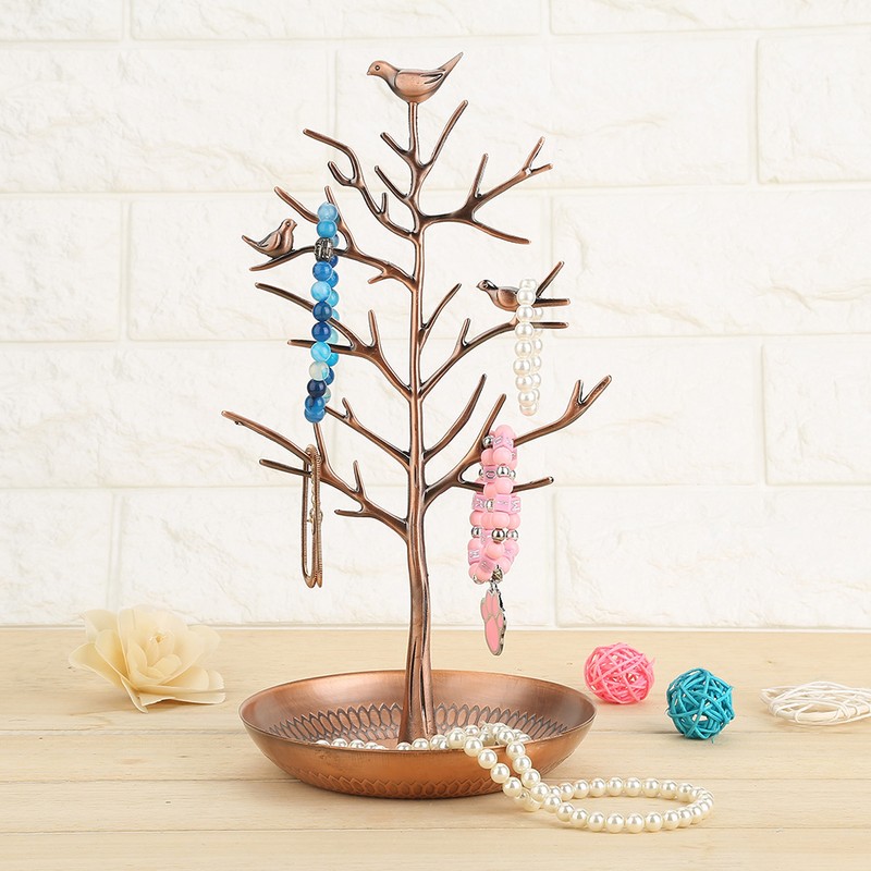 Fashionable Hanger Stand Necklace Bracelet Display Storage Tool Antique Brass