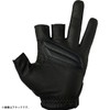 Daiwa 25DG-2025 Padded UV Protection Gloves, 3-Piece Cut, Black, L