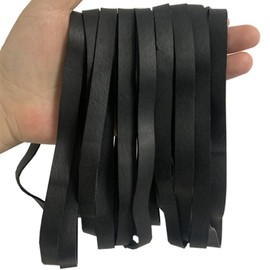 Pack of 20 Elastic Large Rubber Bands Black 10 mm Wide Circumference 380 mm Rubber Band Household Rubber Rings Elastics Stretchy Bands Rubbish Bins Bands for Household Work Office School Strong